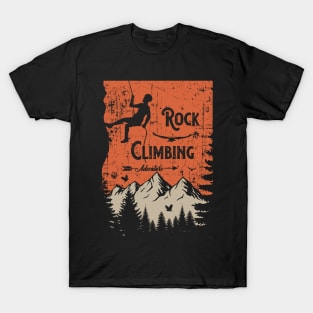 Rock climbing adventure distressed look T-Shirt